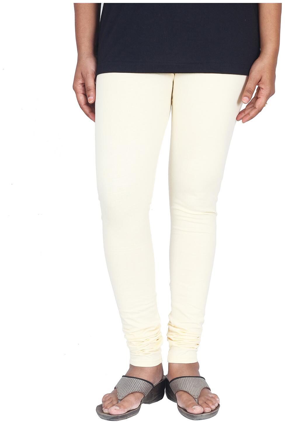 

Skandas Trendz Cotton Lycra Leggings - Light Cream