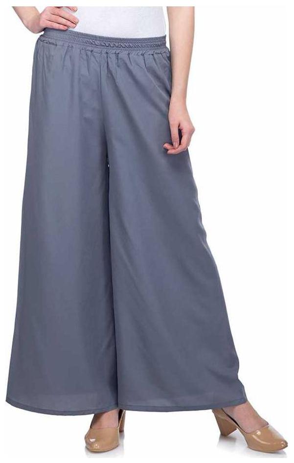 

Skandas Trendz Grey Solid Flared Palazzo