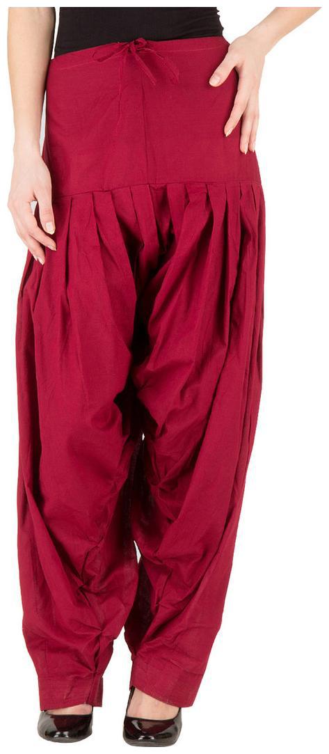 

Skandas Trendz Cotton Patiala - Maroon