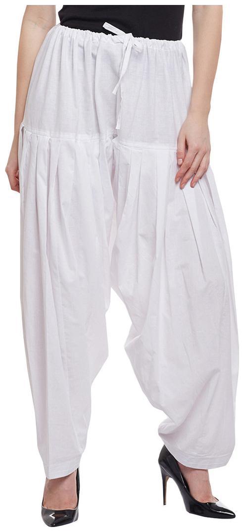 

Skandas Trendz Cotton Patiala - White