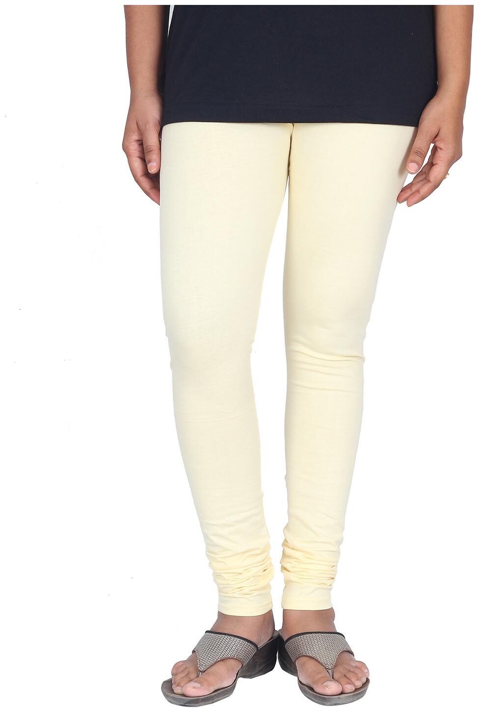

Skandas Trendz Cotton Lycra Leggings - Dark Cream