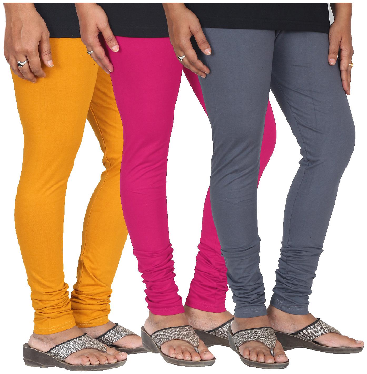 

Skandas Trendz Cotton Lycra Leggings - Pack of 3