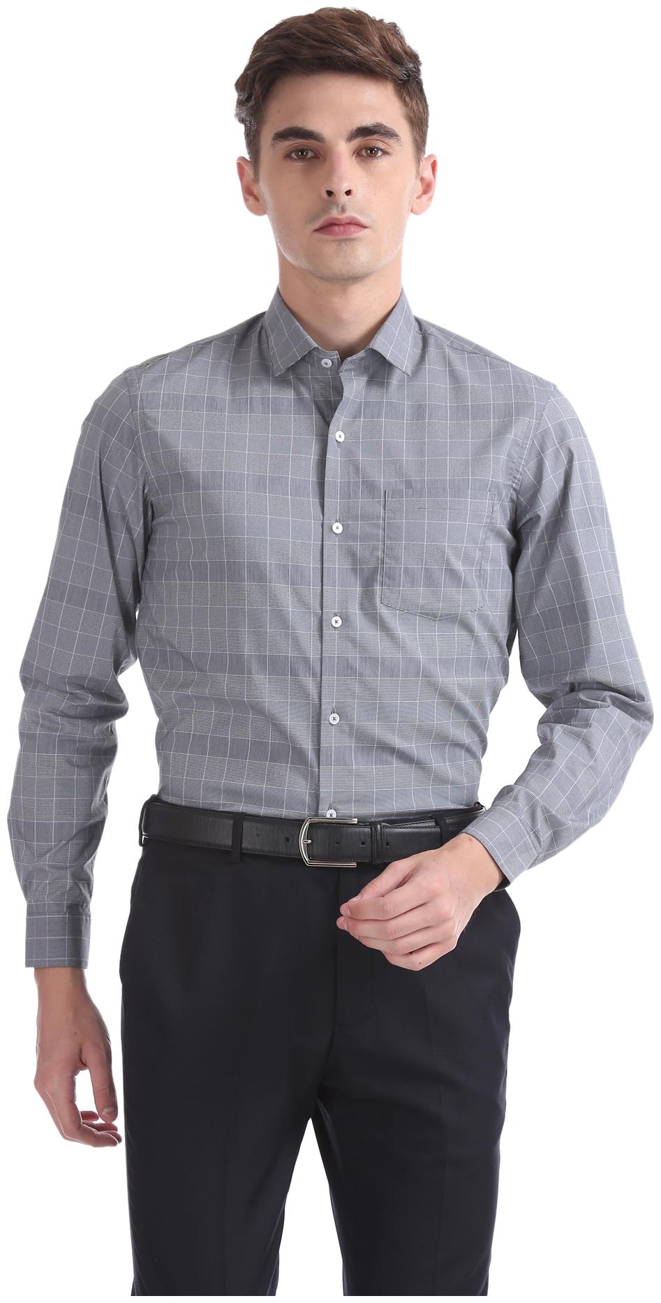 

Arrow Men Super slim fit Formal Shirt - Grey