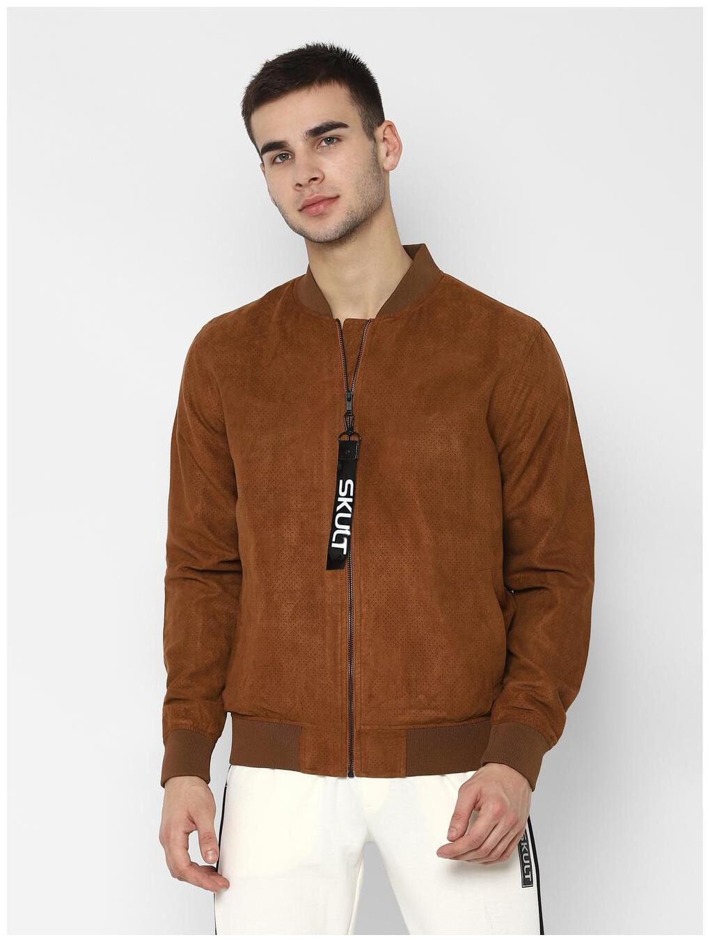 

SKULT by Shahid Kapoor Men Polyester Bomber Jacket Beige