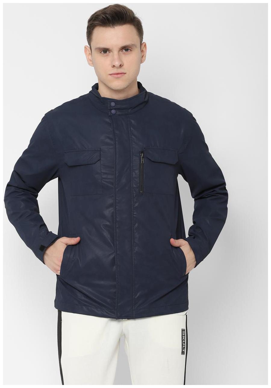 

SKULT by Shahid Kapoor Men Blue Solid Bomber jacket