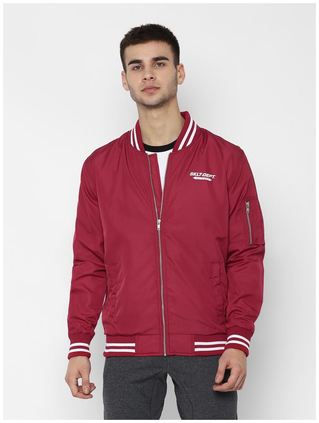 

SKULT by Shahid Kapoor Men Polyester Bomber Jacket Red