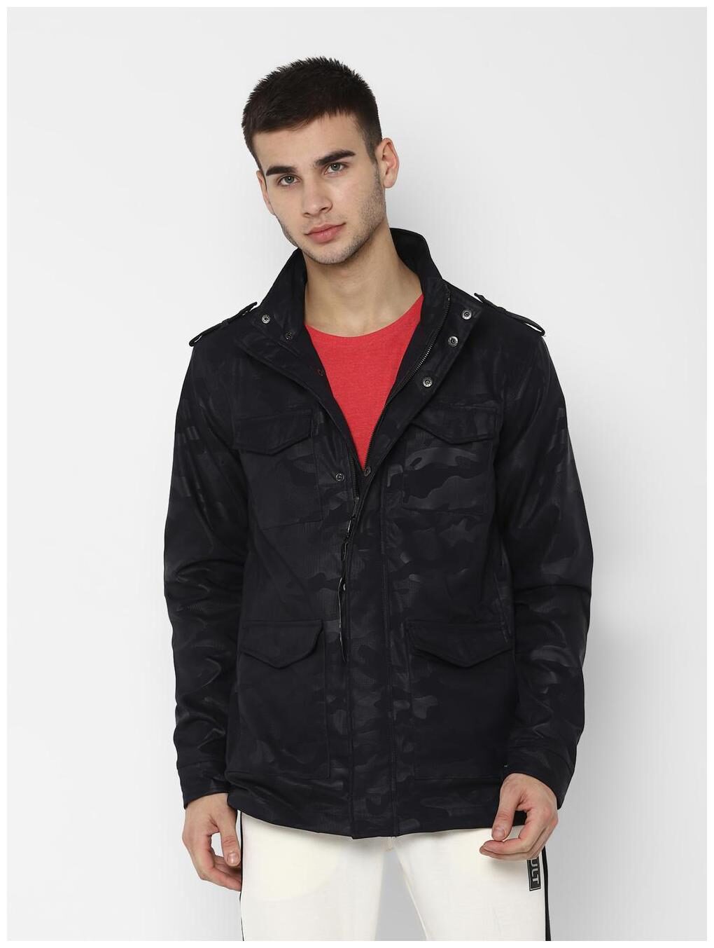 

SKULT by Shahid Kapoor Men Polyester Military Jacket Black
