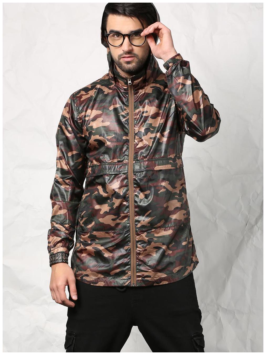 

SKULT by Shahid Kapoor Men Green Printed Bomber jacket