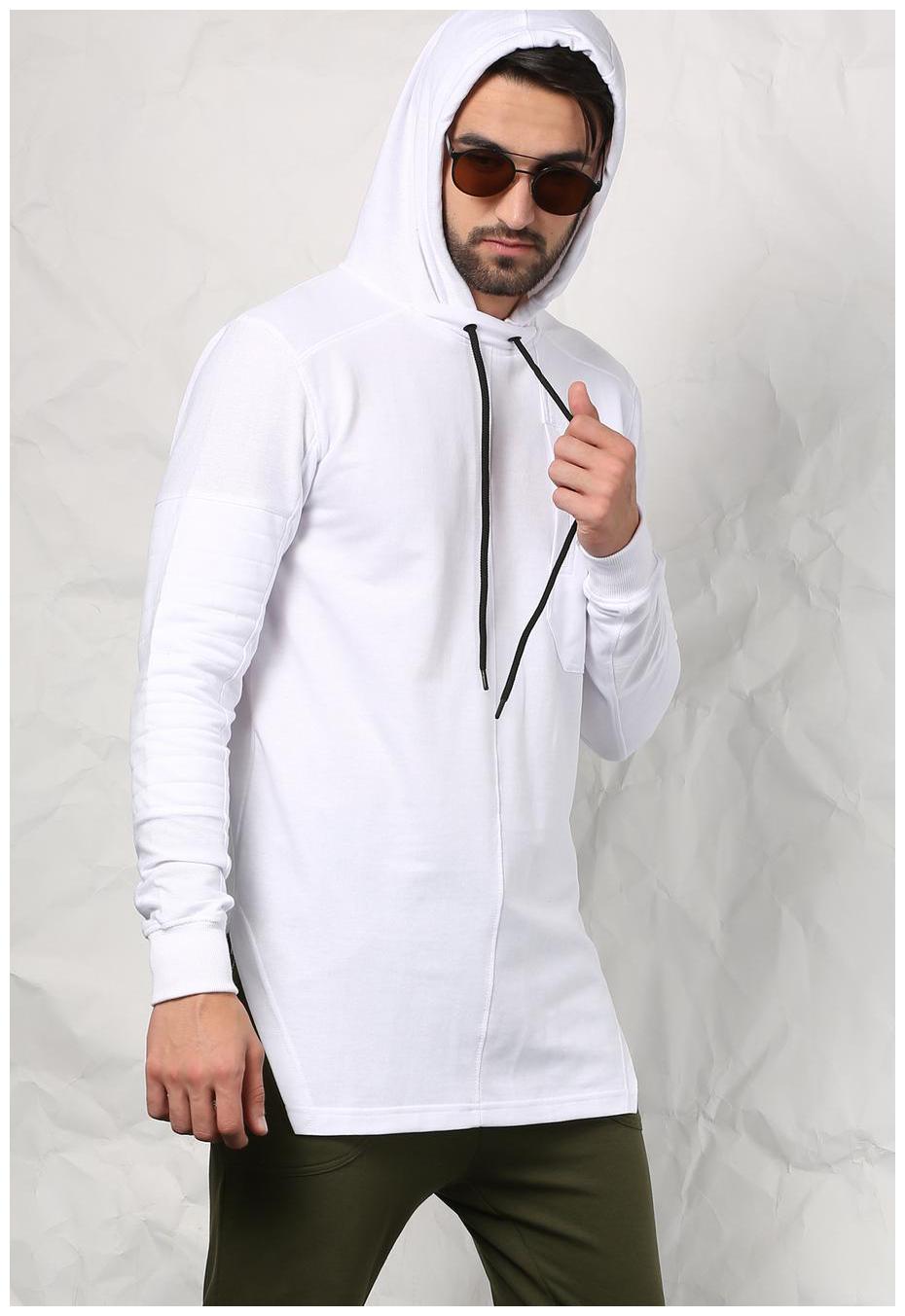 

SKULT by Shahid Kapoor Men White Hooded Sweatshirt