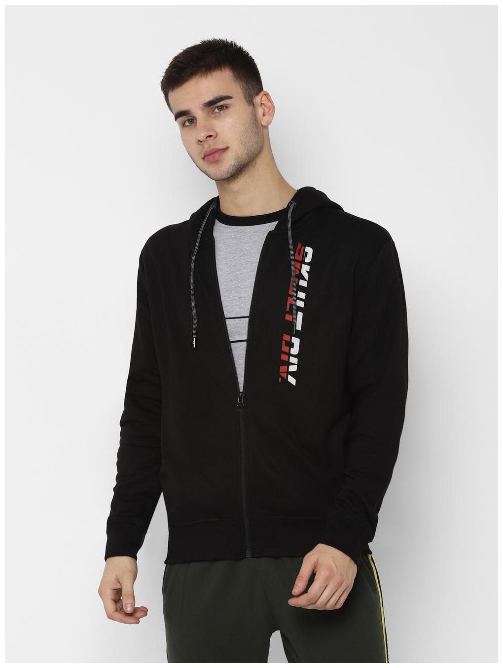 

SKULT by Shahid Kapoor Men Black Hooded Hoodie