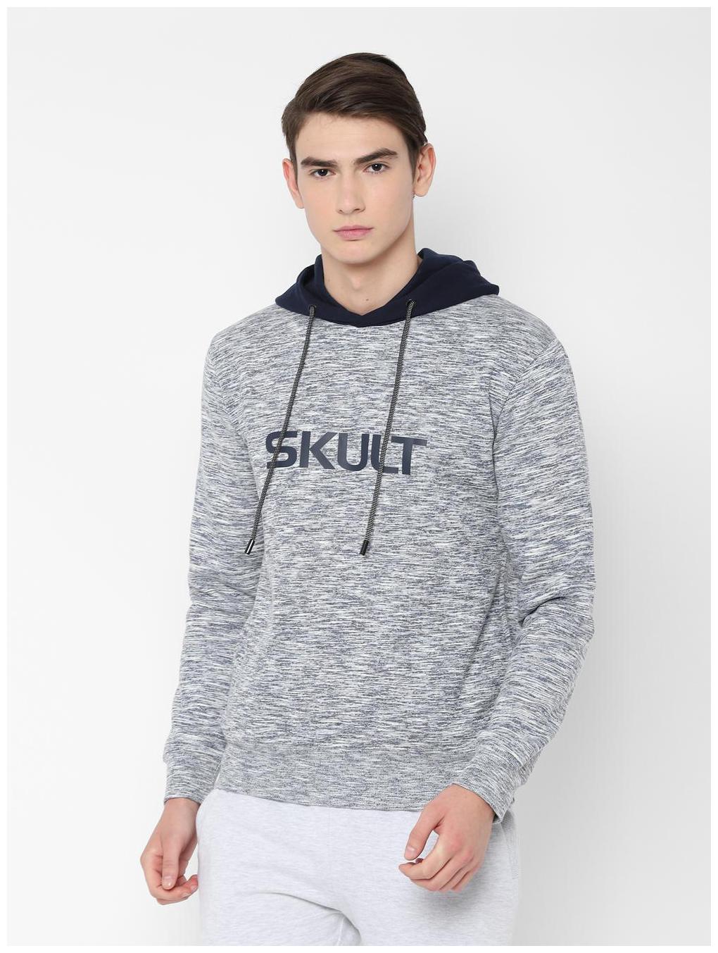 

SKULT by Shahid Kapoor Men Grey Round neck Sweatshirt