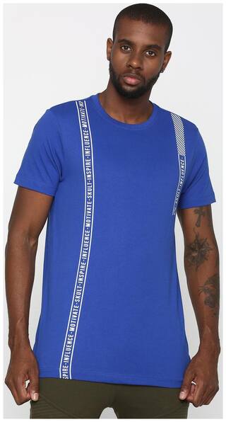SKULT by Shahid Kapoor Men Blue Regular Fit Tee