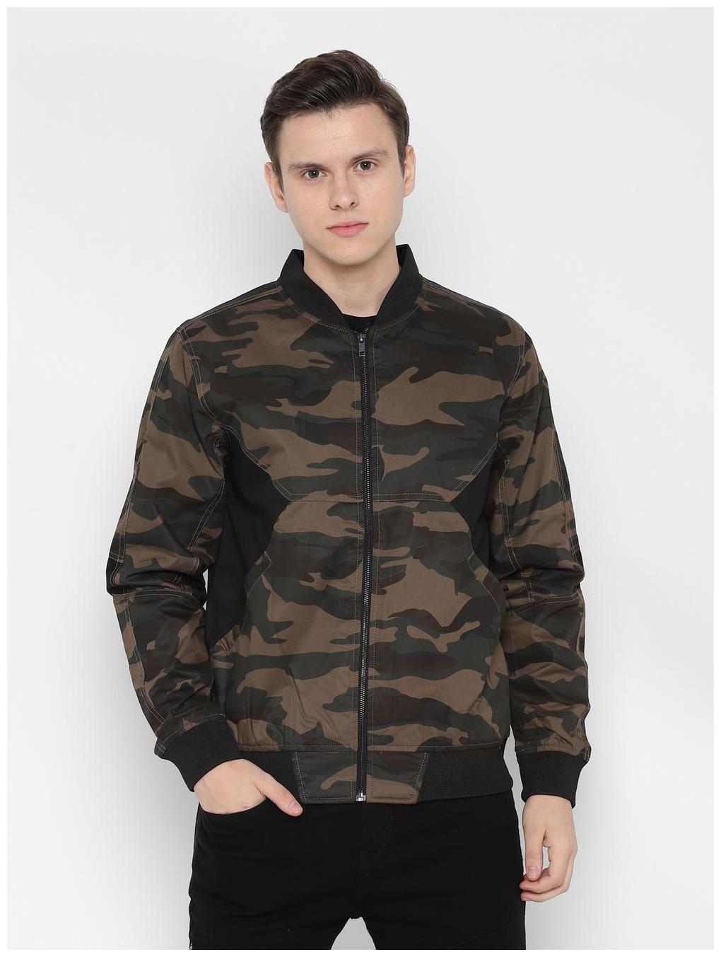 

SKULT by Shahid Kapoor Men Olive Print Regular Fit Casual Jacket