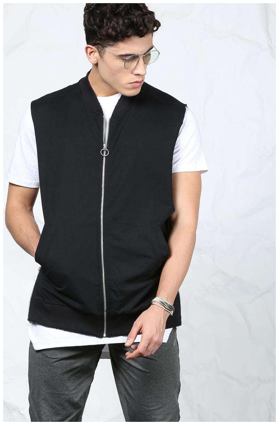 

SKULT by Shahid Kapoor Men Black Solid Bomber jacket