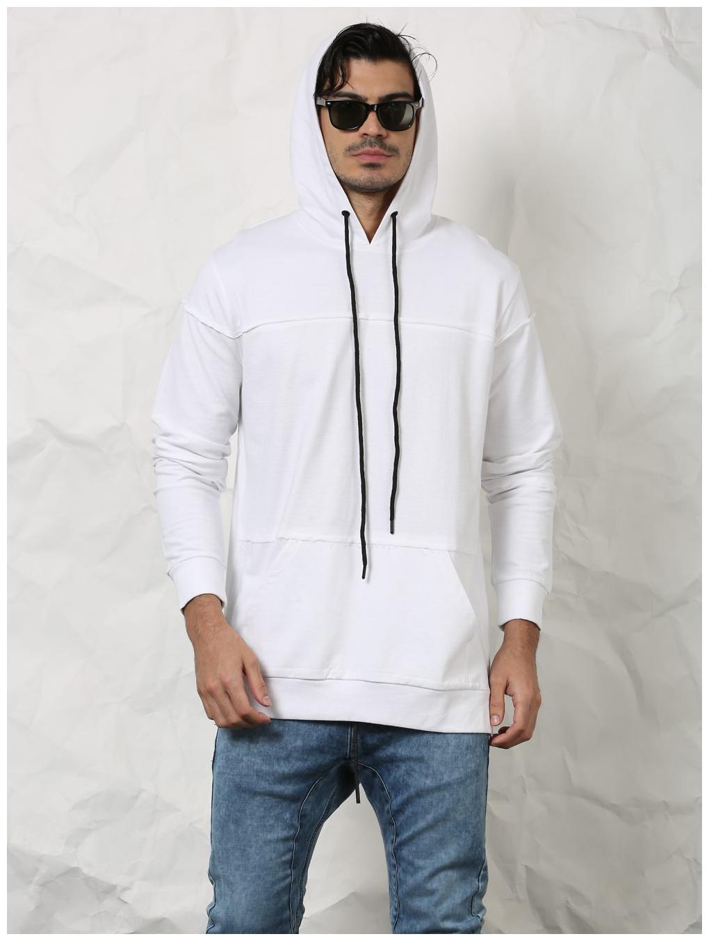 

SKULT by Shahid Kapoor Men White Hooded Sweatshirt