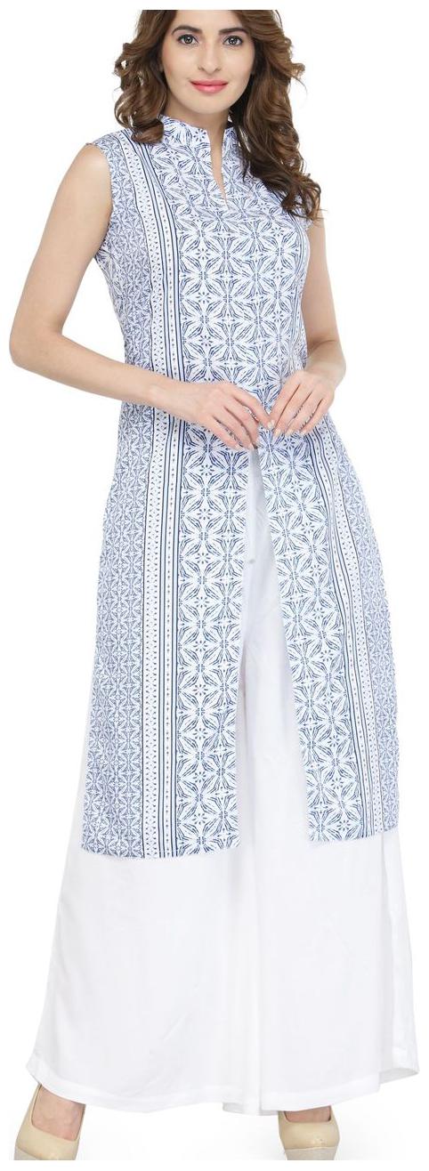 

Sky Blue Crepe Kurti