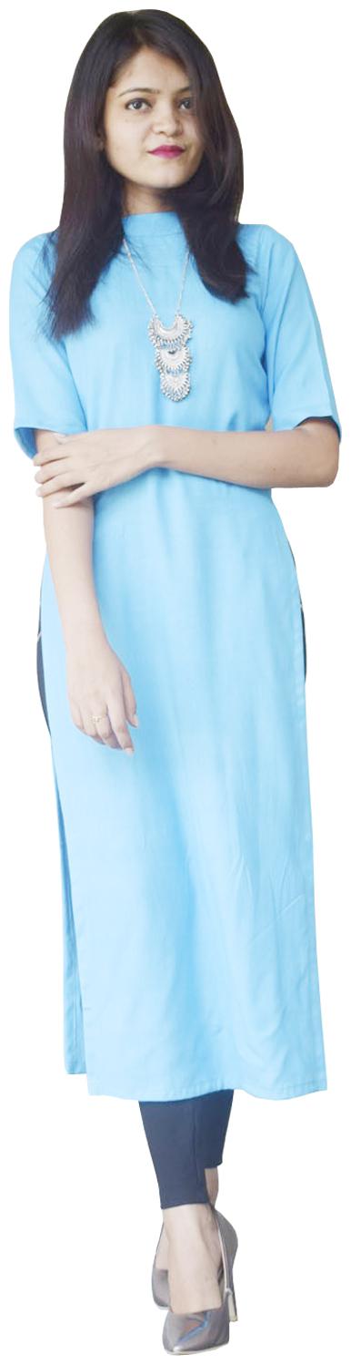 

Rajkumari dress up like a princess Women Solid Regular top - Blue