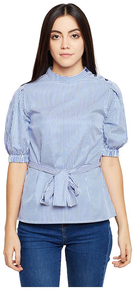 

OXOLLOXO Women Striped Regular top - White