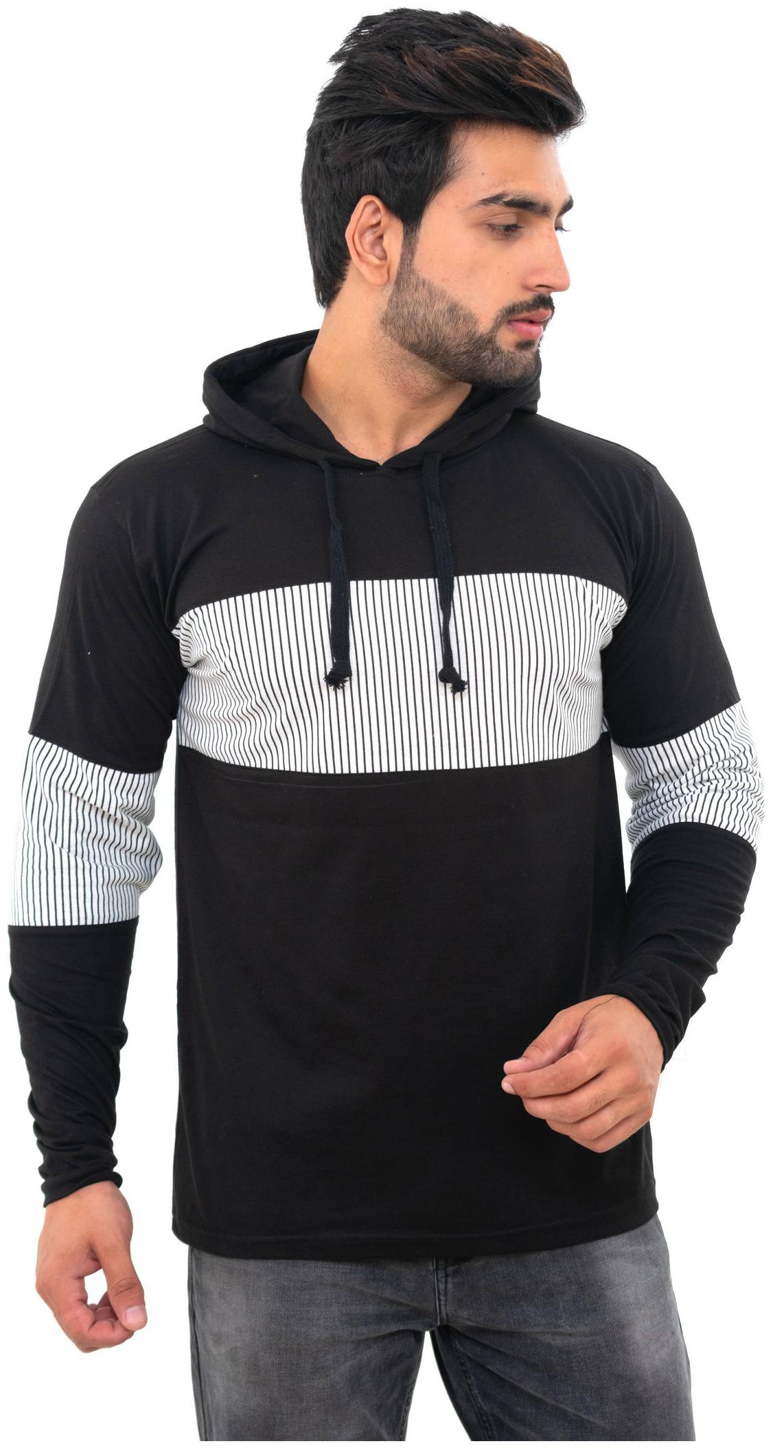 

SKYBEN Men Black Hooded Hoodie