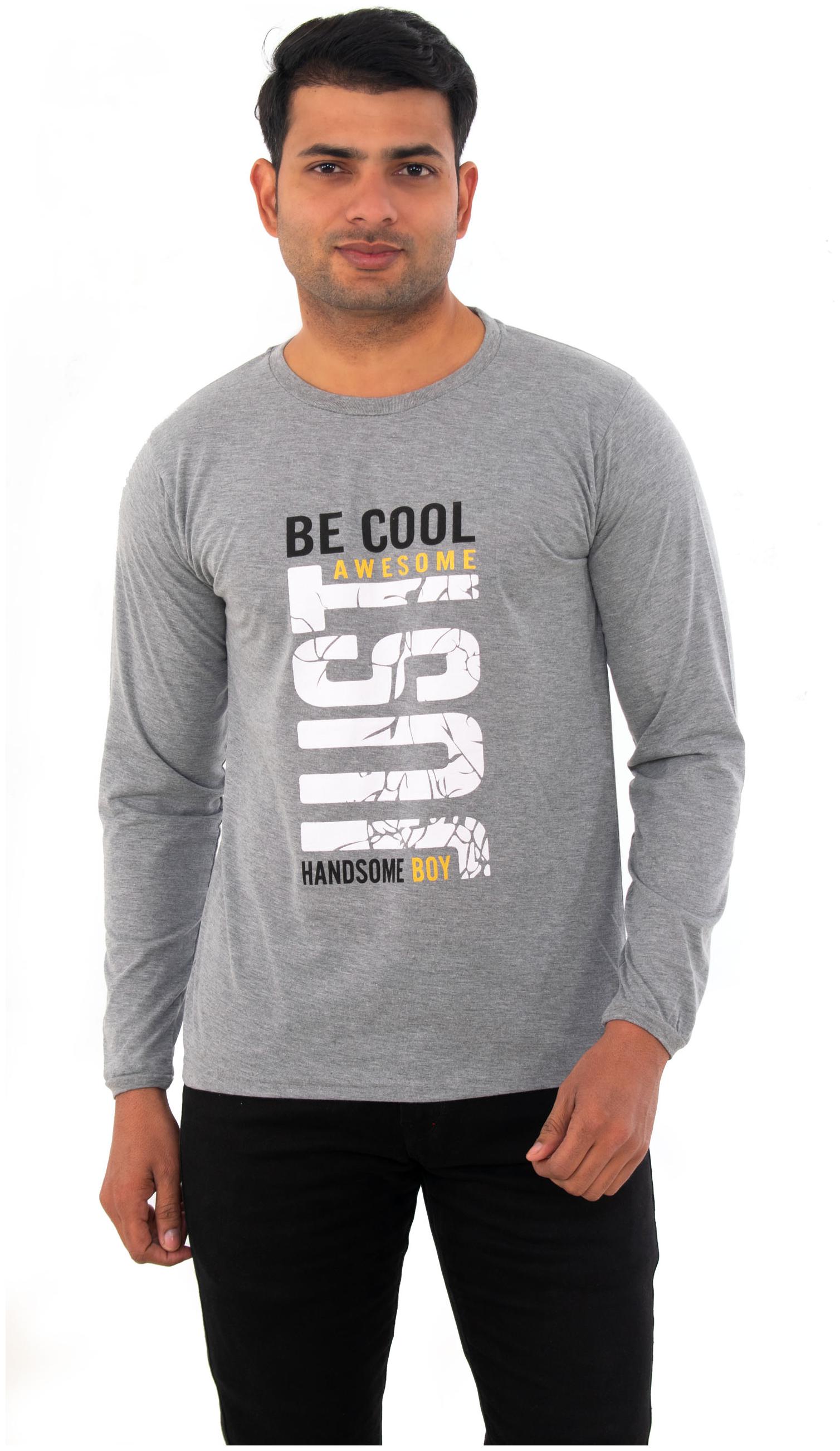 

SKYBEN Men Grey Regular fit Cotton Blend Round neck T-Shirt - Pack Of 1