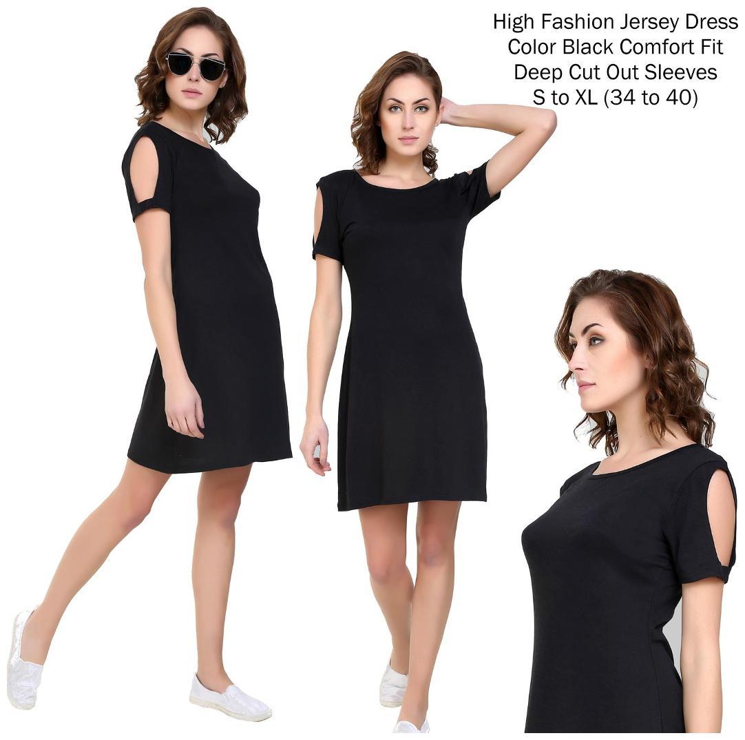 

Chrome Coral White Solid A-line dress