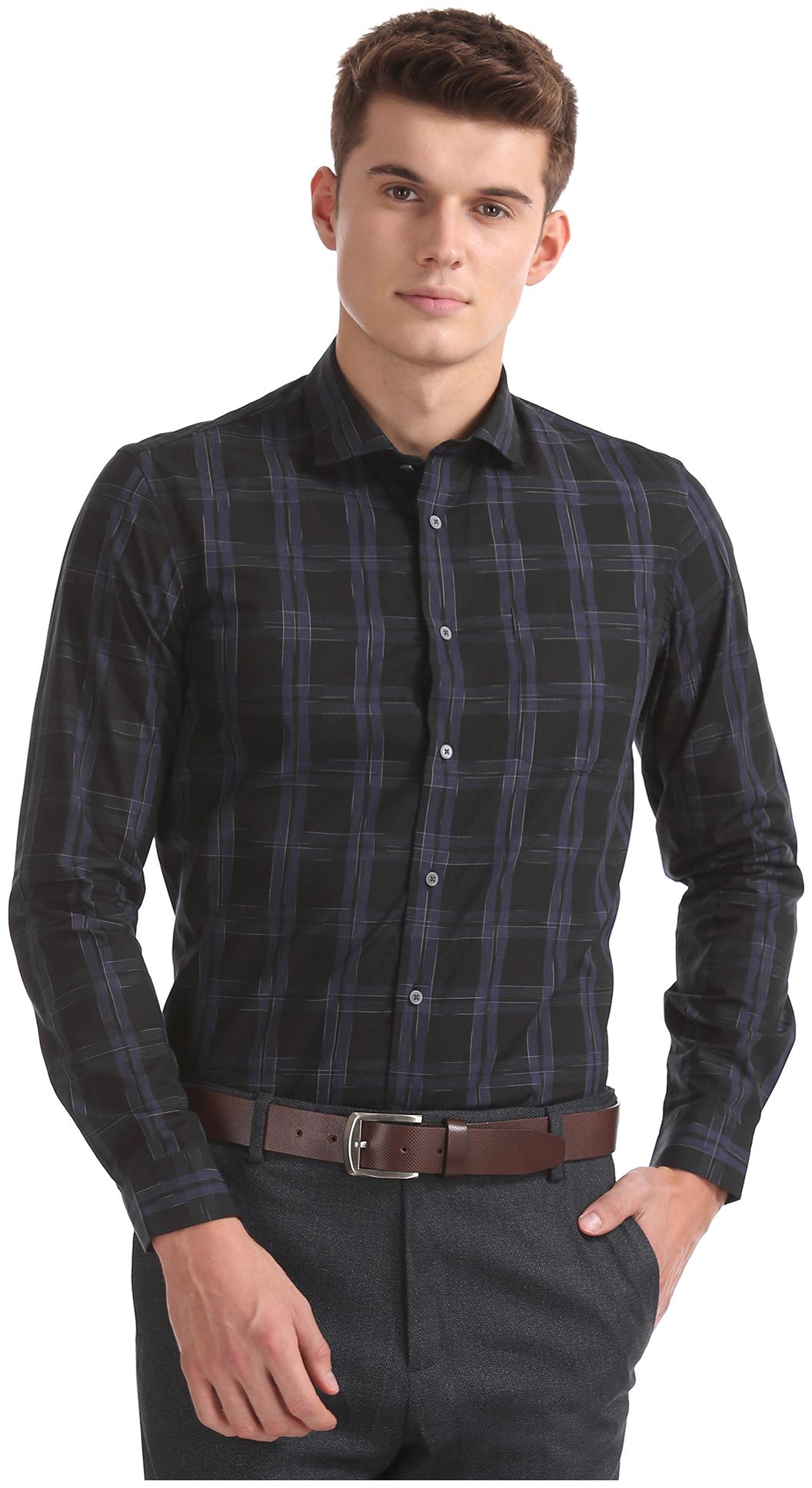 

Arrow Men Slim fit Formal Shirt - Black