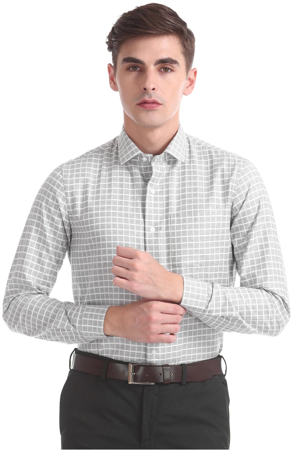 

Arrow Men Slim fit Formal Shirt - Grey