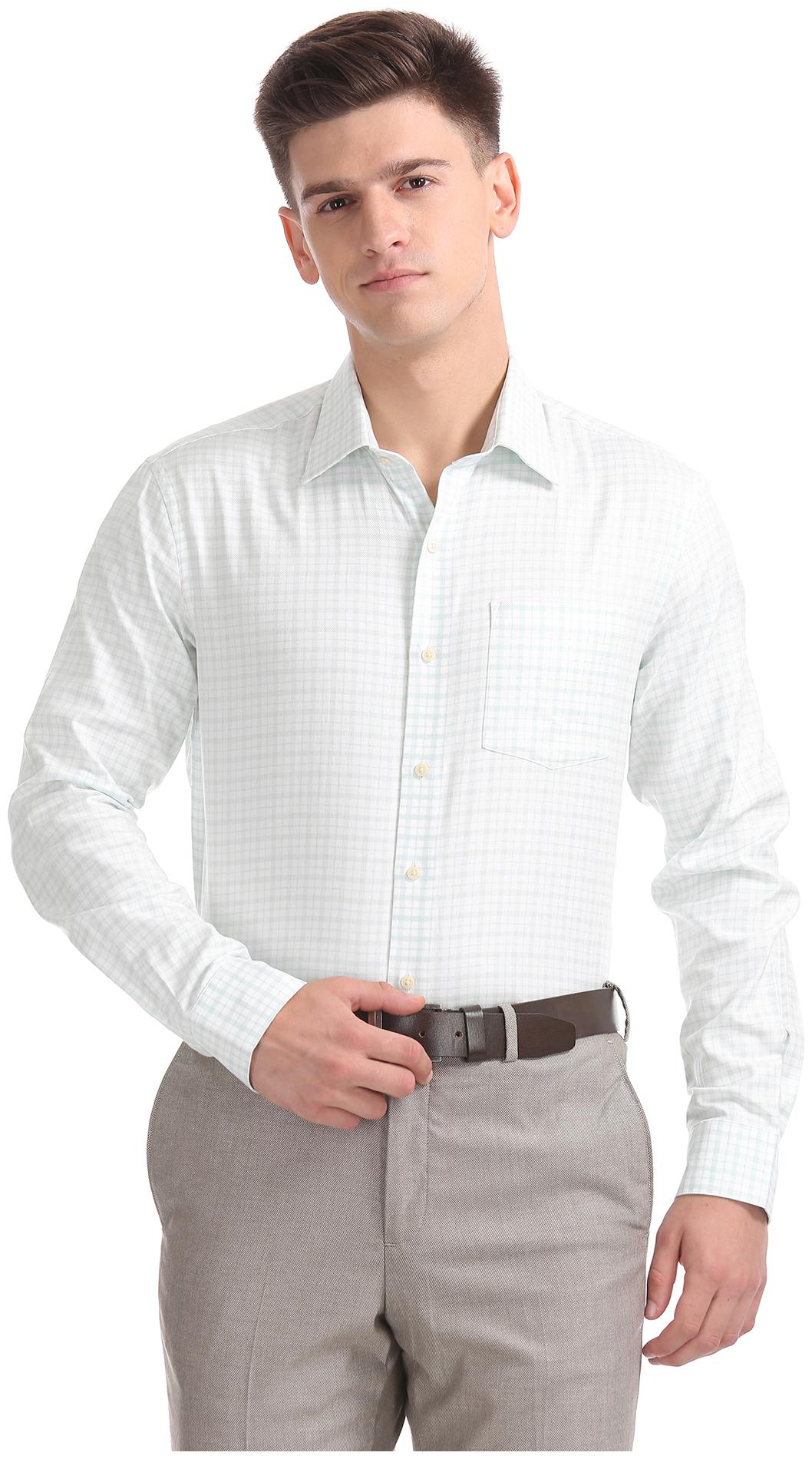 

Arrow Men Slim fit Formal Shirt - Green