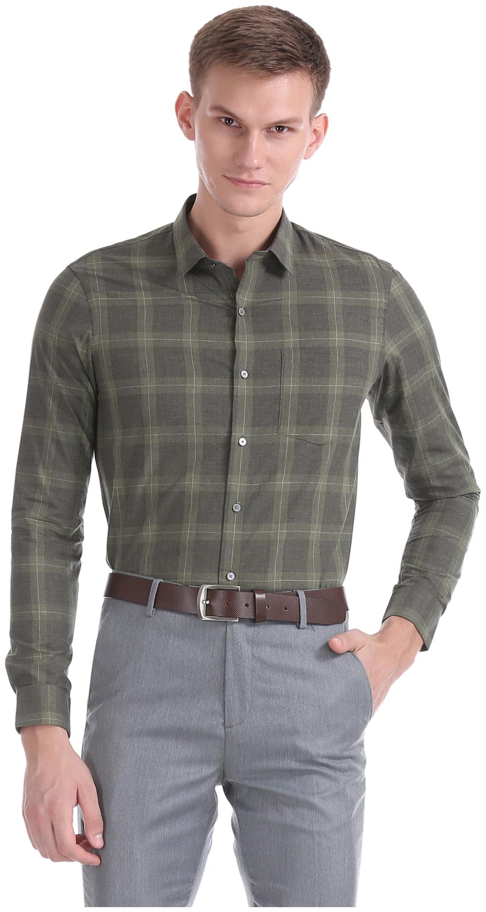 

Arrow Men Slim fit Formal Shirt - Green