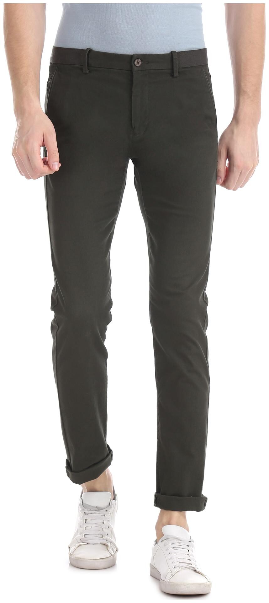 

Slim Fit Flat Front Trousers