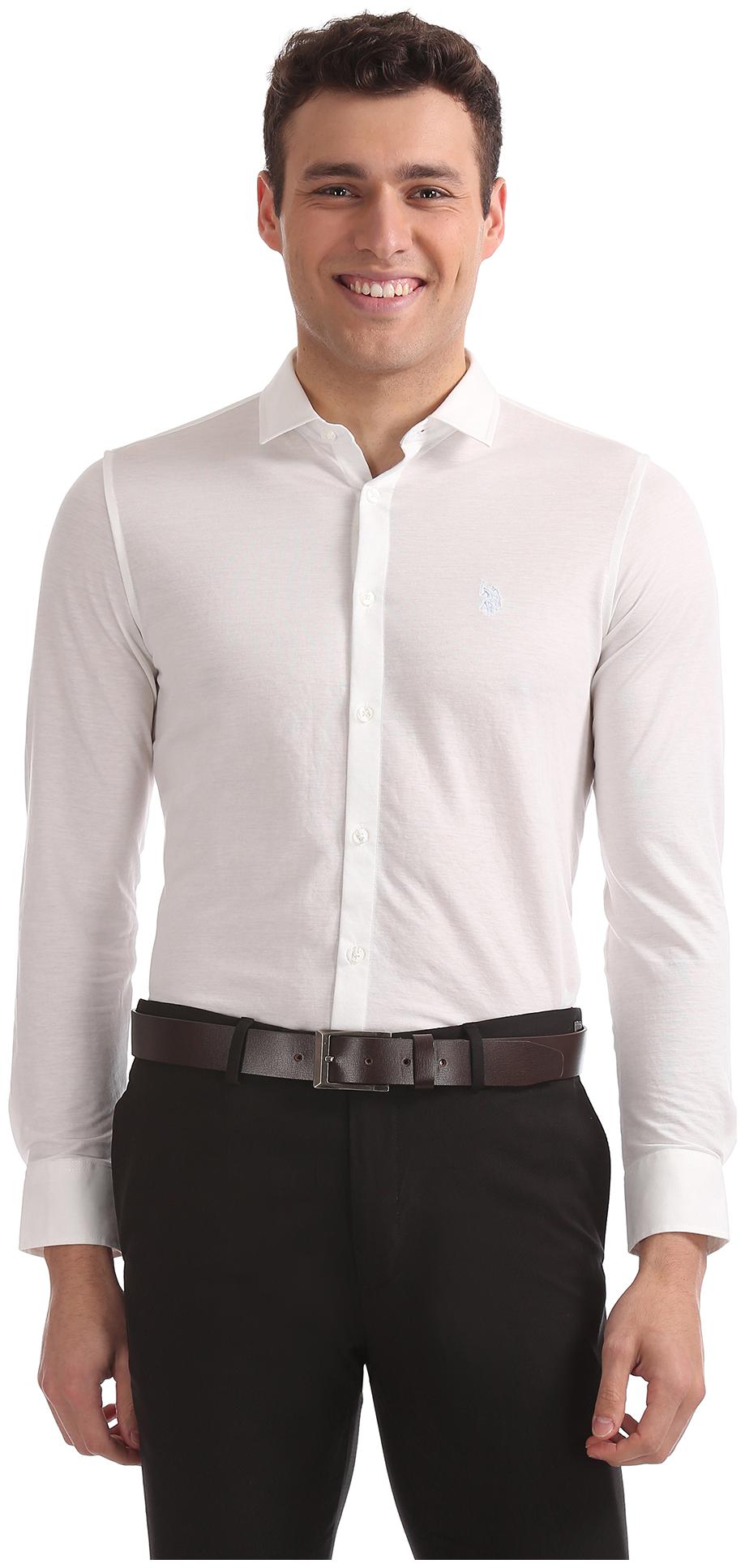 

U S Polo Assn Men Slim fit Formal Shirt - White