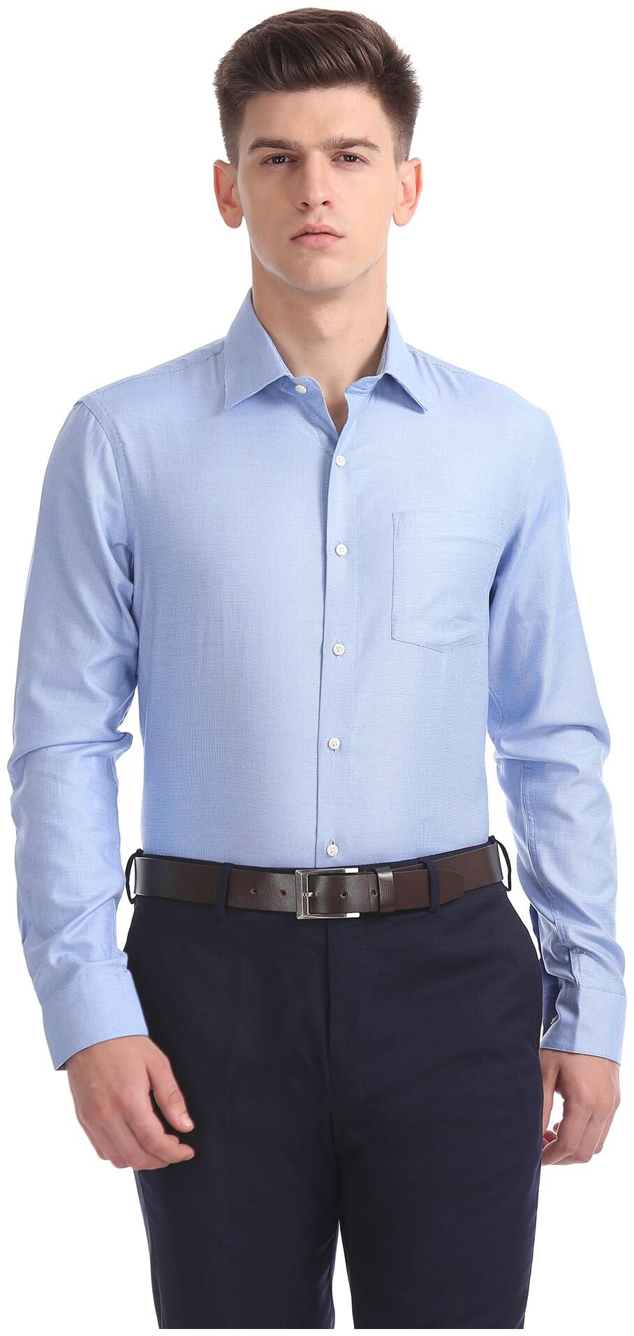 

Arrow Men Slim fit Formal Shirt - Blue