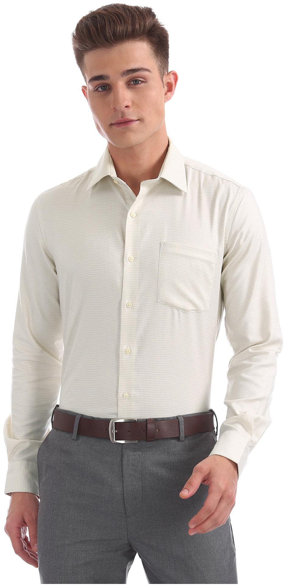 

Arrow Men Slim fit Formal Shirt - Beige