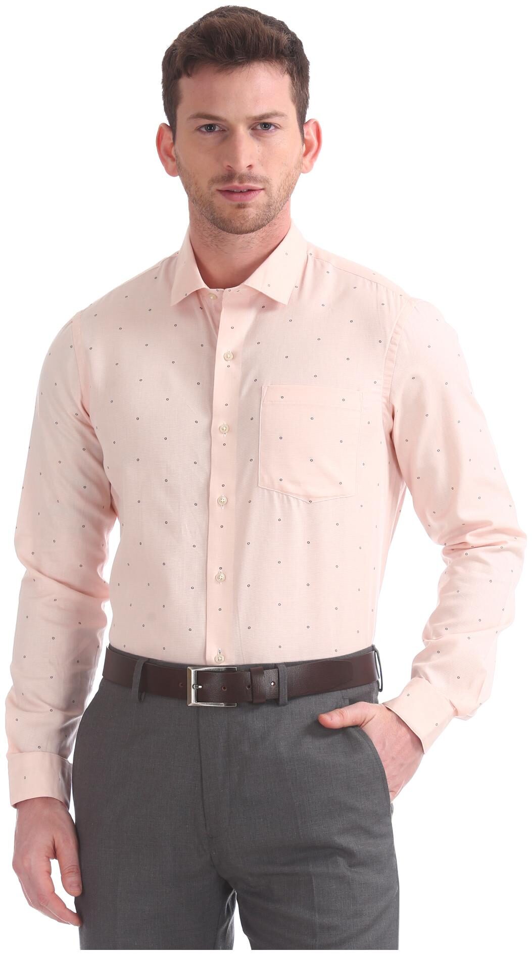 

Arrow Men Slim fit Formal Shirt - Orange