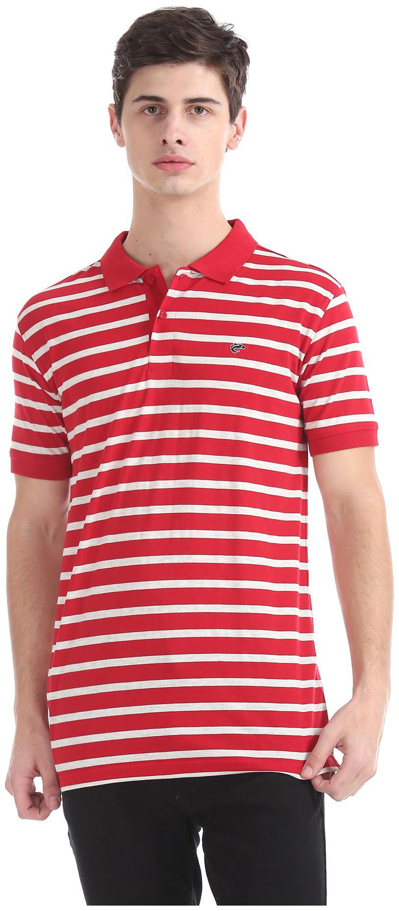 

RUGGERS Men Red Slim fit Cotton Blend Polo collar T-Shirt - Pack Of 1