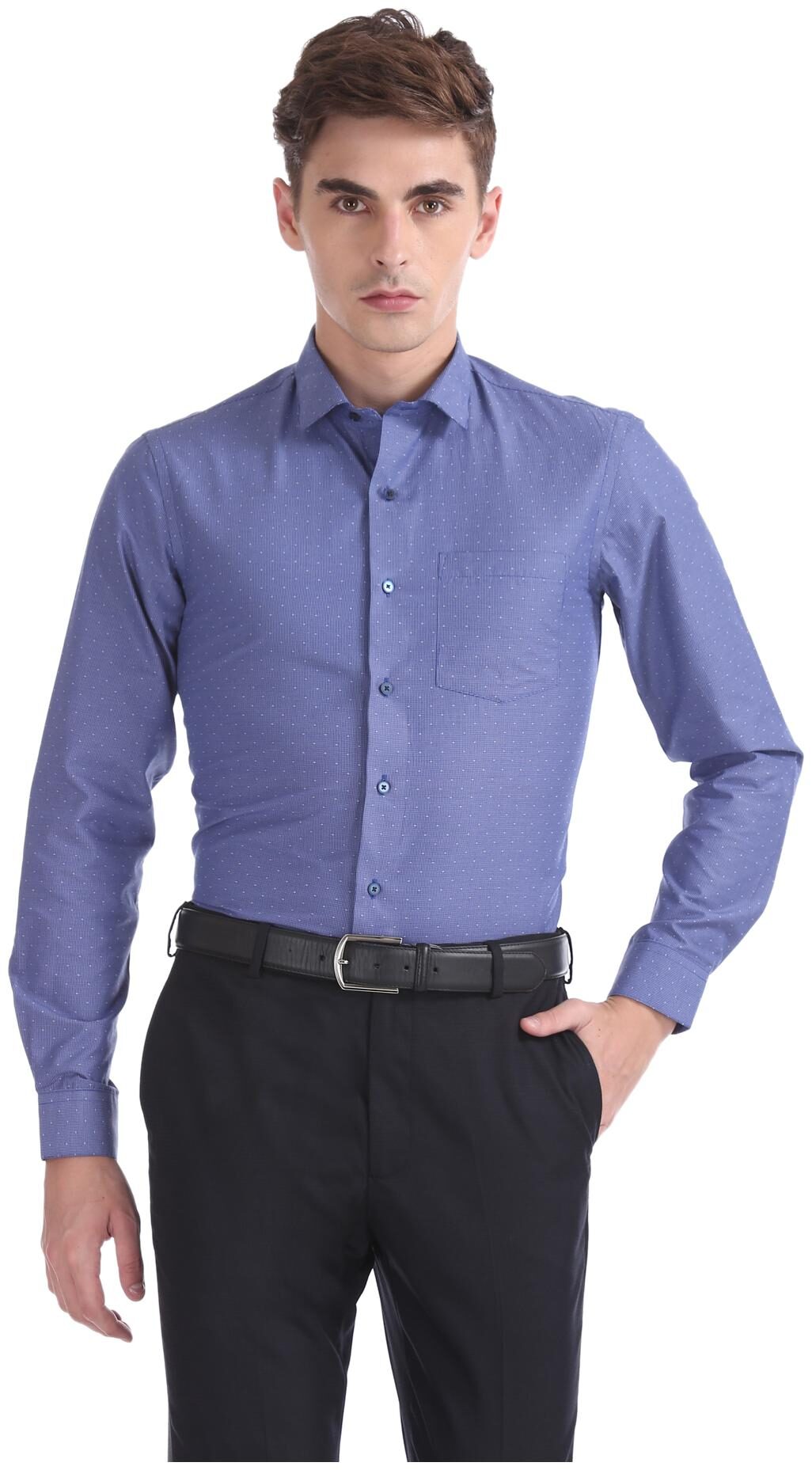 

Arrow Men Slim fit Formal Shirt - Blue
