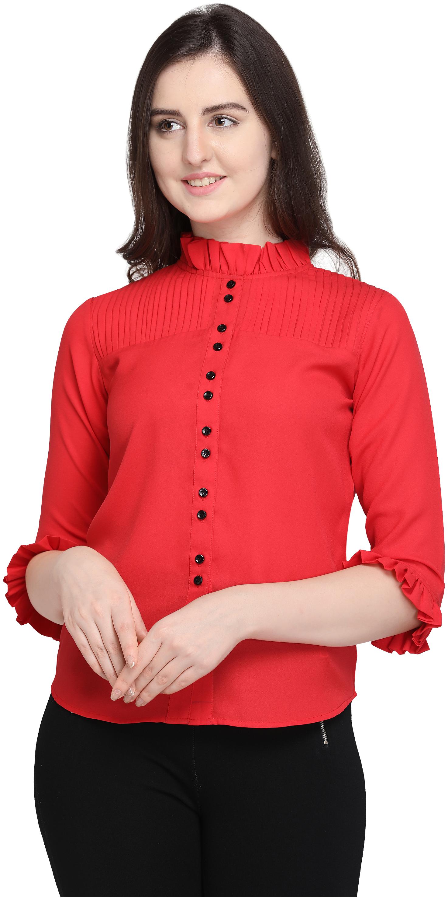 

Smarty Pants Women Solid Regular top - Red