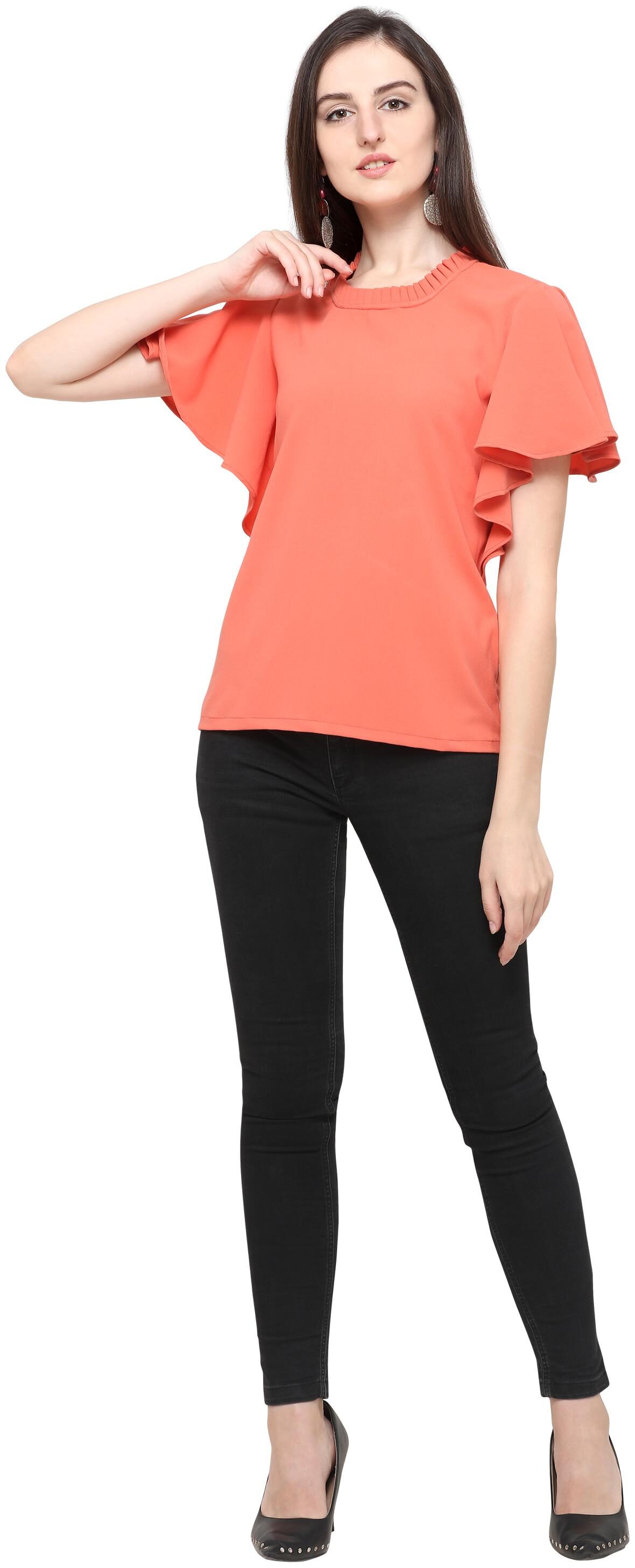 

Smarty Pants Women Solid Regular top - Peach