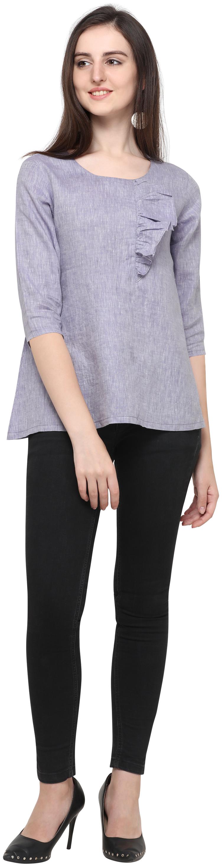 

Smarty Pants Women Solid Regular top - Grey