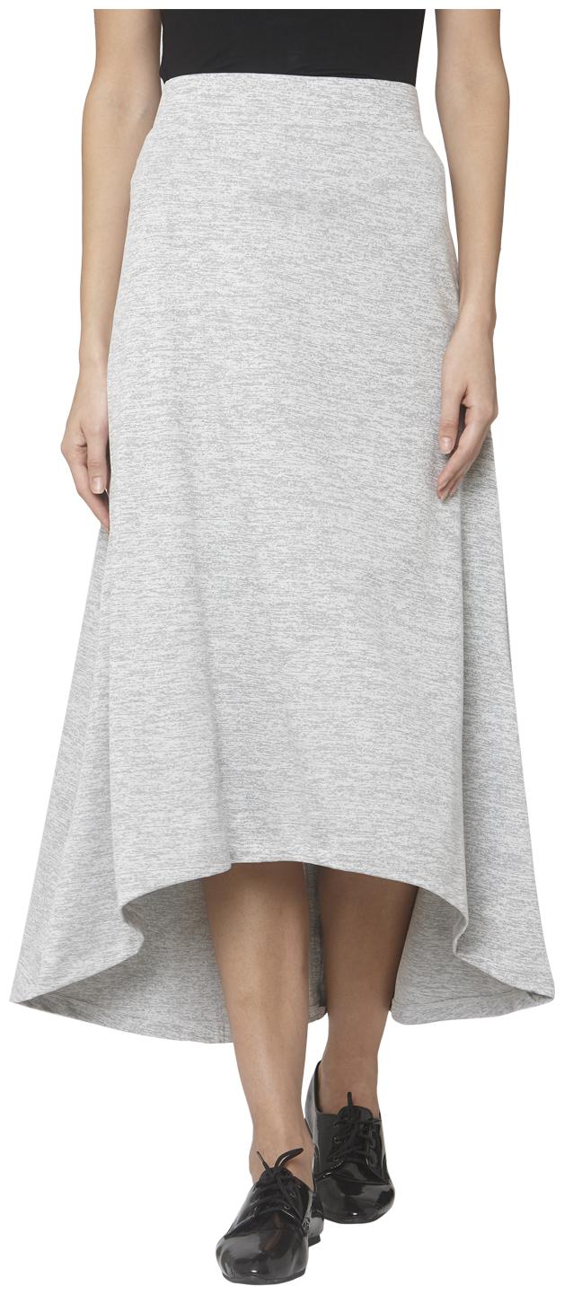 

Smarty Pants Solid Flared skirt Midi Skirt - Grey