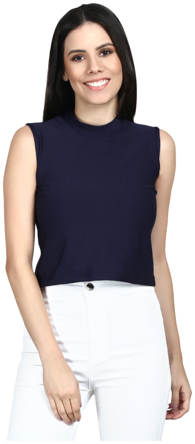 

SNAYATI Women Solid Boxy top - Blue