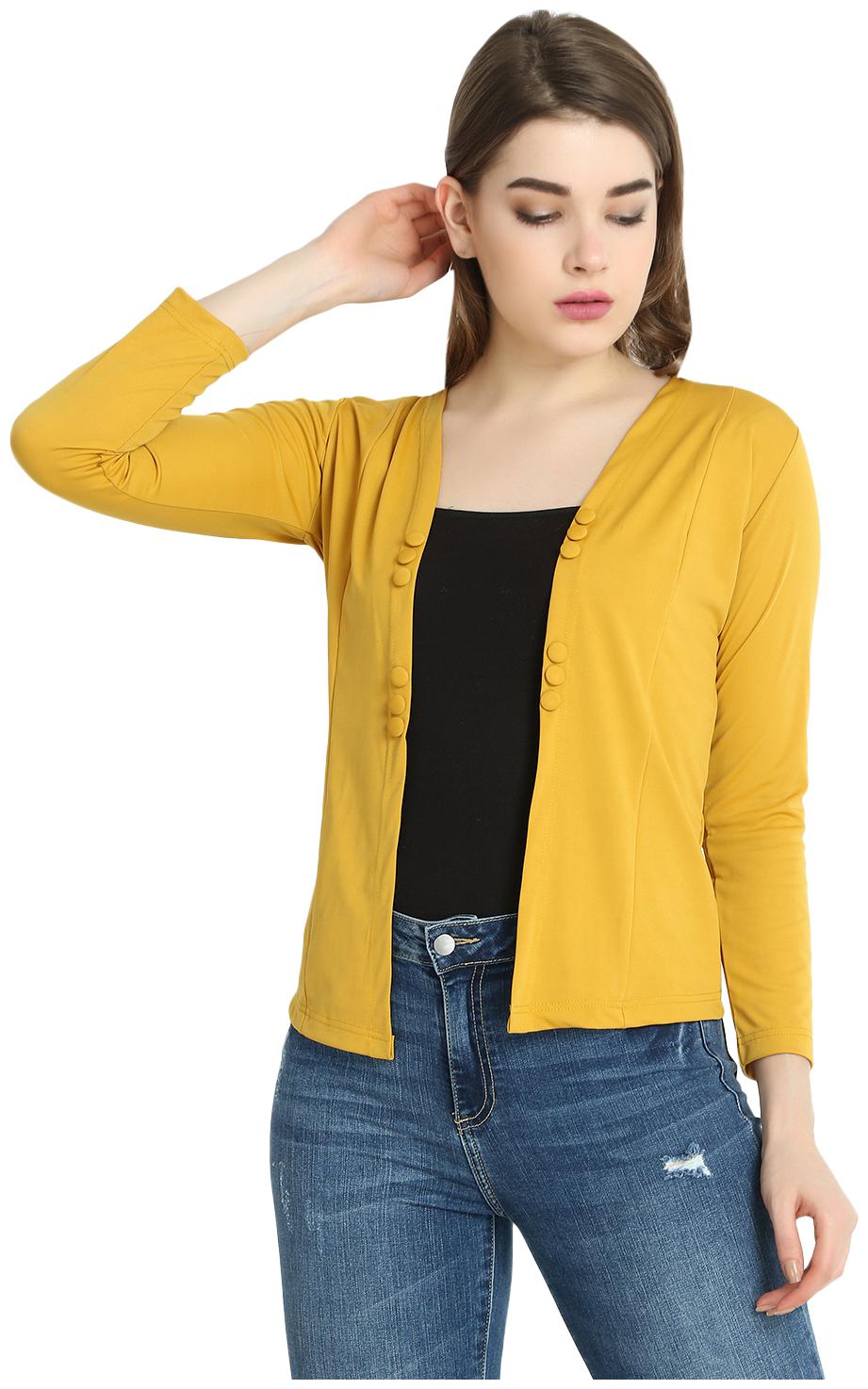 

SNAYATI Women Shrug - Yellow