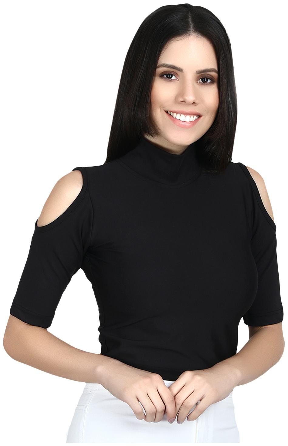 

SNAYATI Women Solid Regular tunic - Black