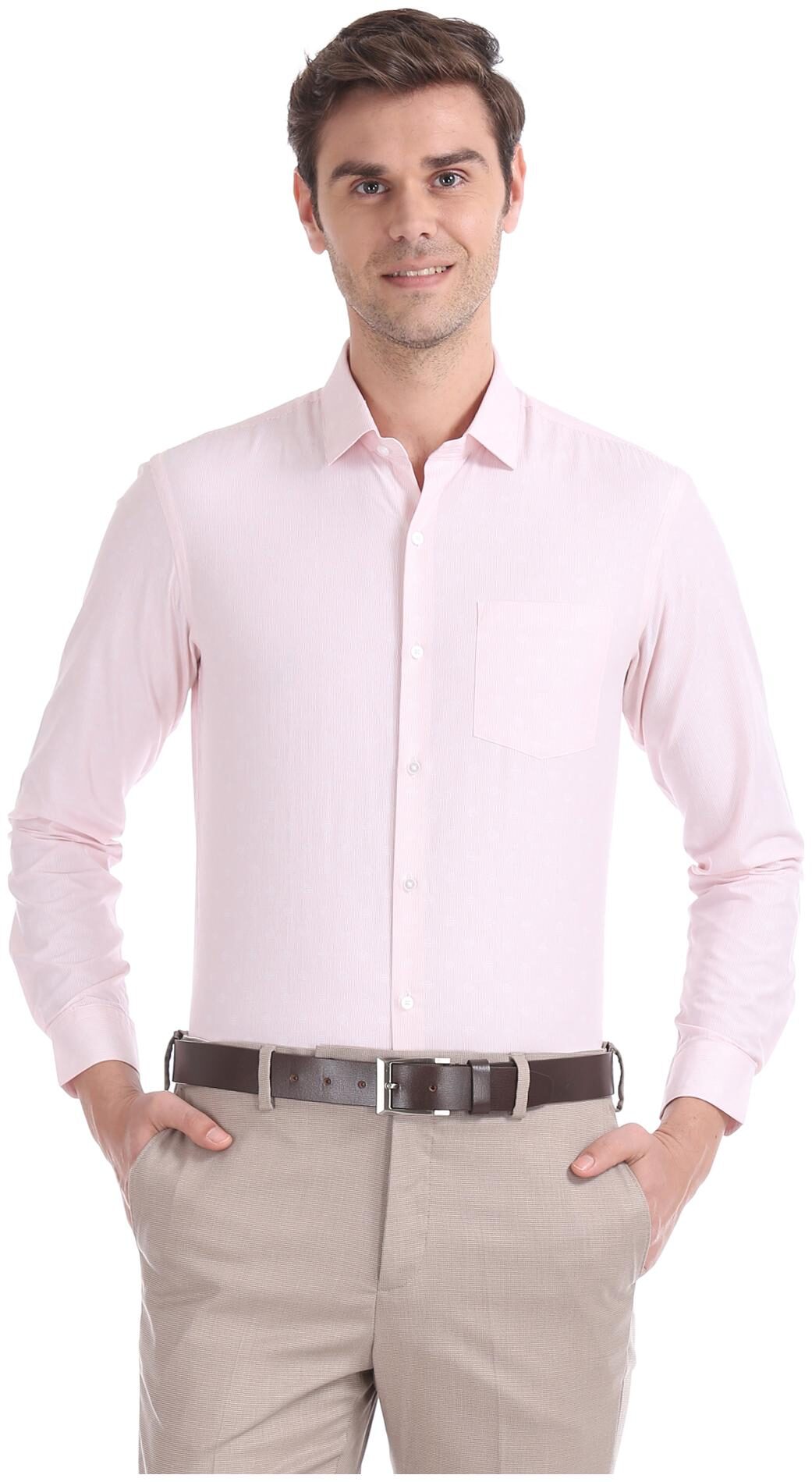 

Arrow Men Super slim fit Formal Shirt - Red