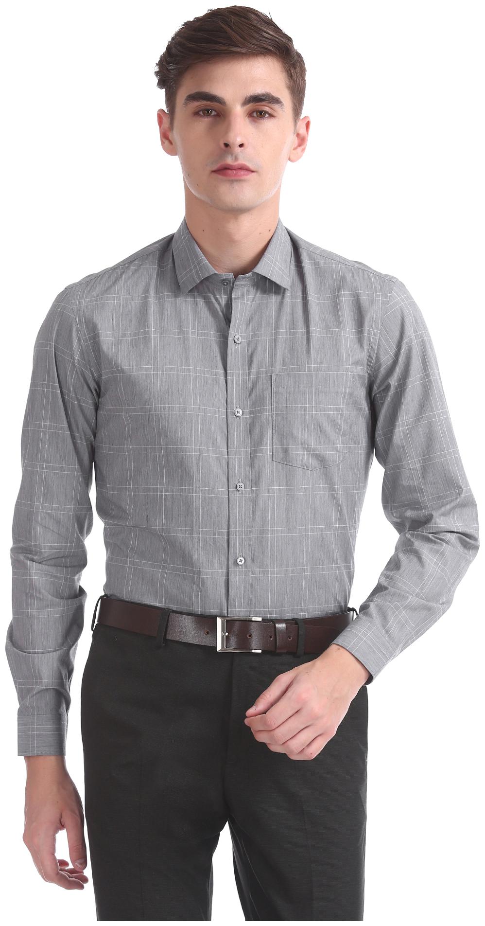 

Arrow Men Super slim fit Formal Shirt - Grey
