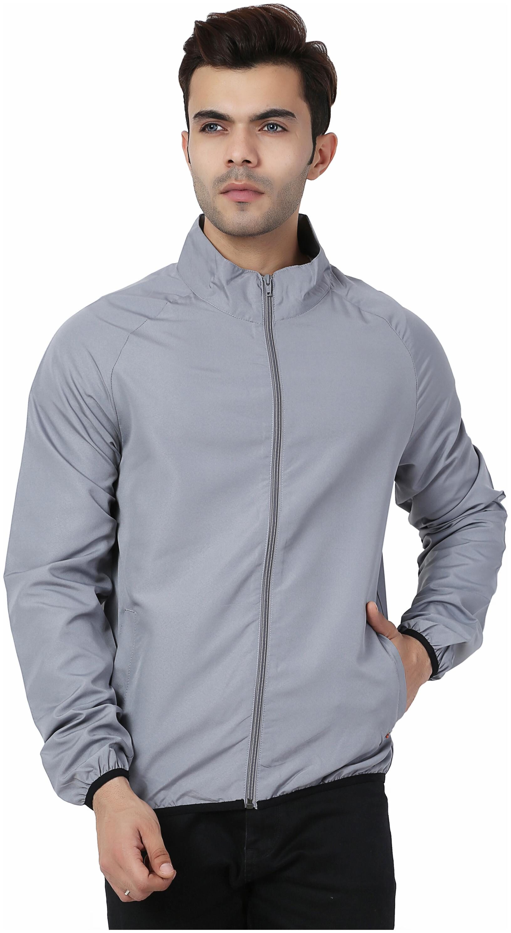 

SOC 7068 Light Grey Windbreaker Jacket