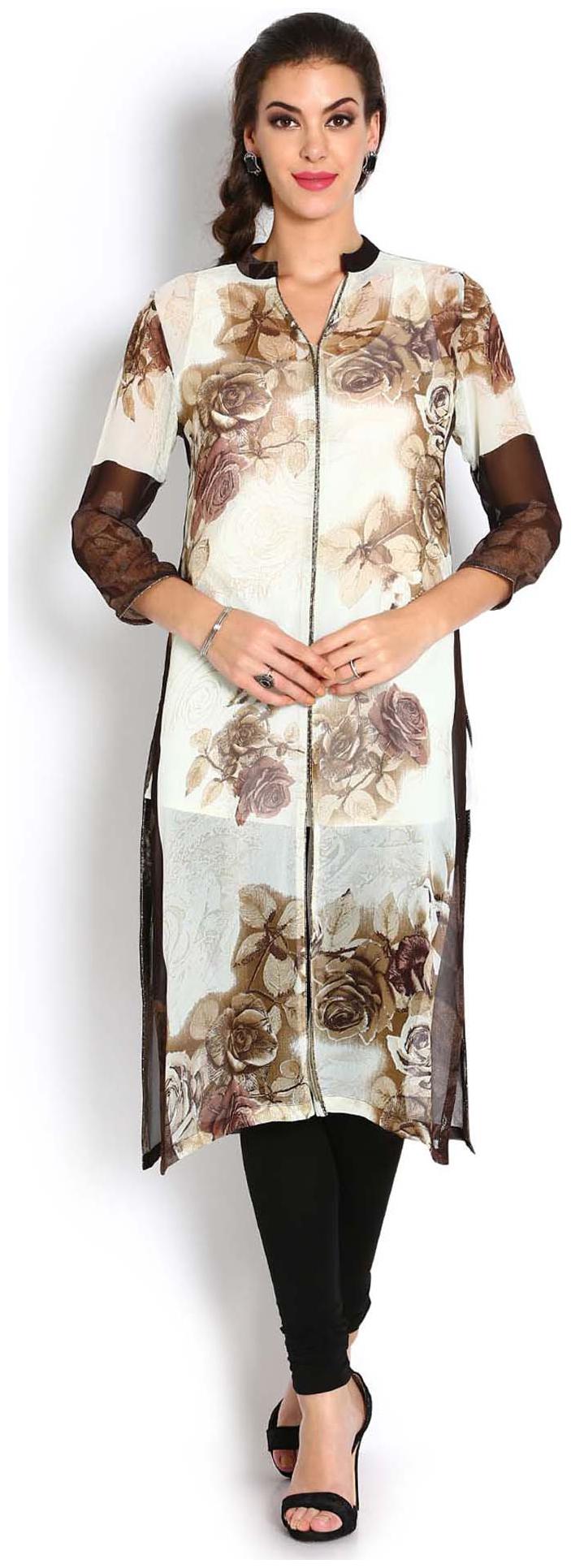 

Soch Beige And Black Georgette Kurti
