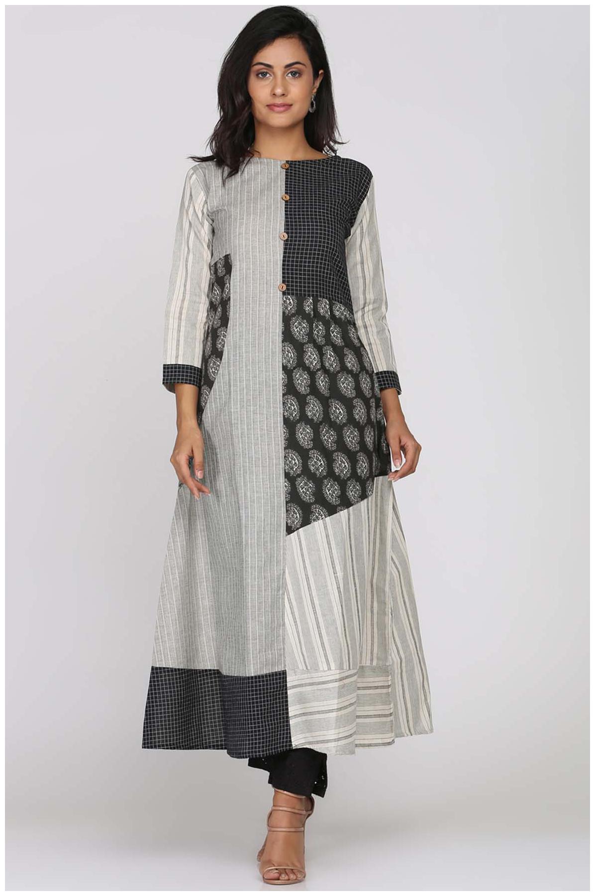 

Soch Beige Cotton Stripes Kurti