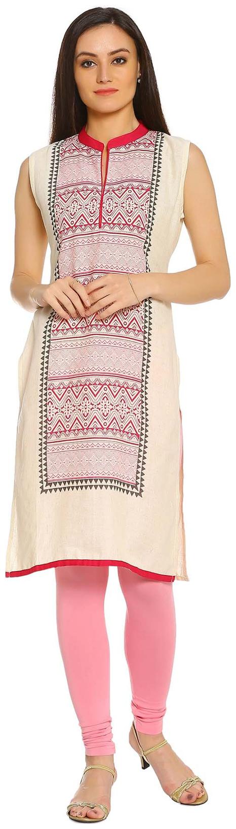 

Soch Beige Printed Kurti