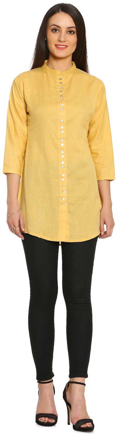 

Soch Women Beige Solid Straight Kurti
